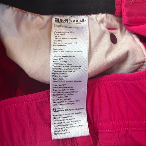 Kailas UP Climbing Pants Pink Graffiti Nylon Stretch Outdoor Pants M - Picture 8 of 9